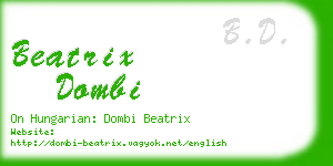 beatrix dombi business card